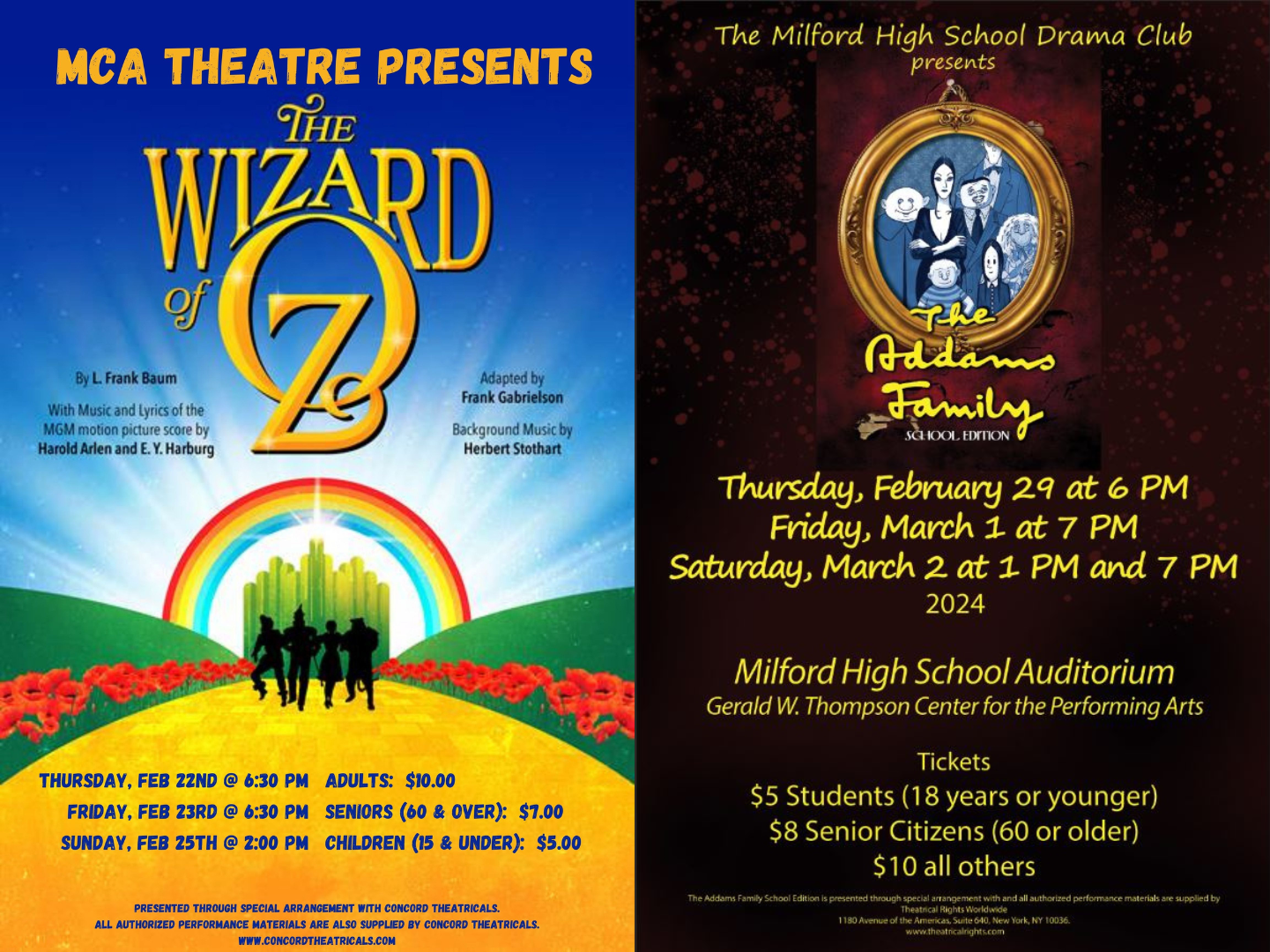 Milford schools spring shows
